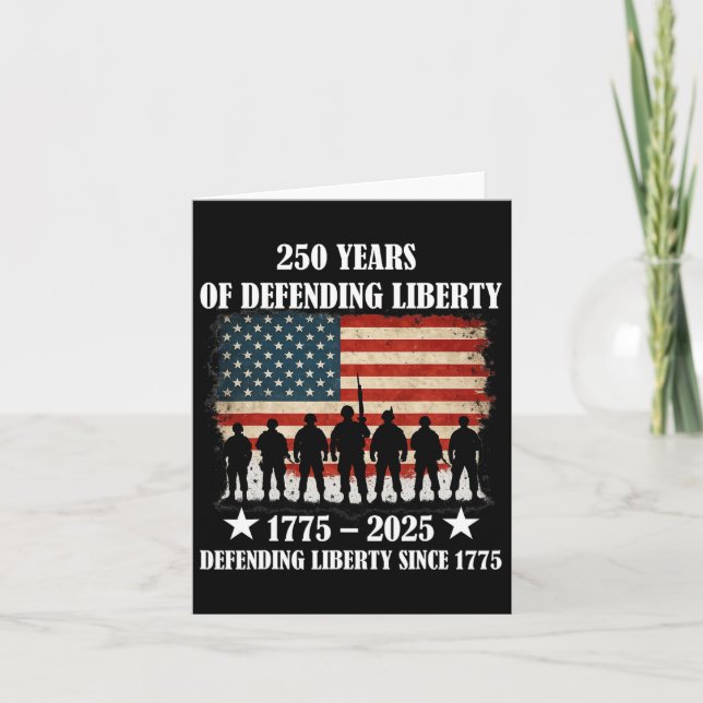 Patriotic Usa Army Us Military Parade 250th Annive Card (Front)