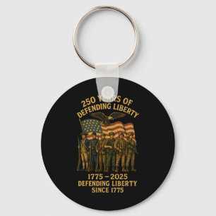 Patriotic Usa Army Us Military Parade 250th Annive Keychain