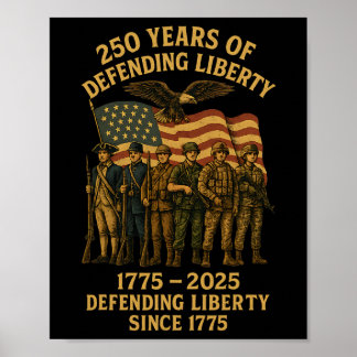 Patriotic Usa Army Us Military Parade 250th Annive Poster