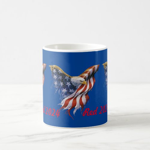  Patriotic USA Bald  Eagle Flag Election 2024  Coffee Mug