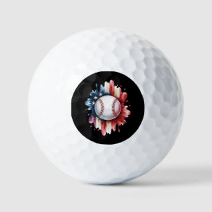 Patriotic USA Baseball American Flag Vintage Sport Golf Balls