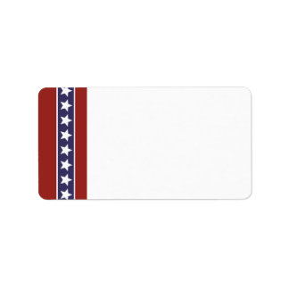 Patriotic USA Blank Address Label