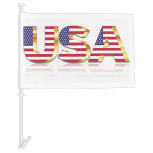 Patriotic USA Car Flag