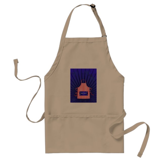 Patriotic USA Chef Red White Blue BBQ Cooking  Adult Apron (Front)