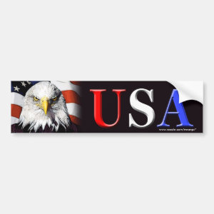 Patriotic “USA Eagle” bumper sticker