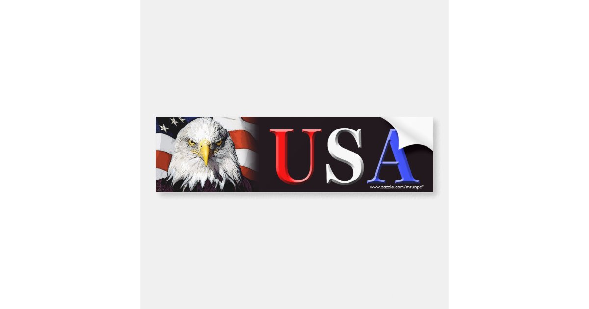 Patriotic “USA Eagle” bumper sticker