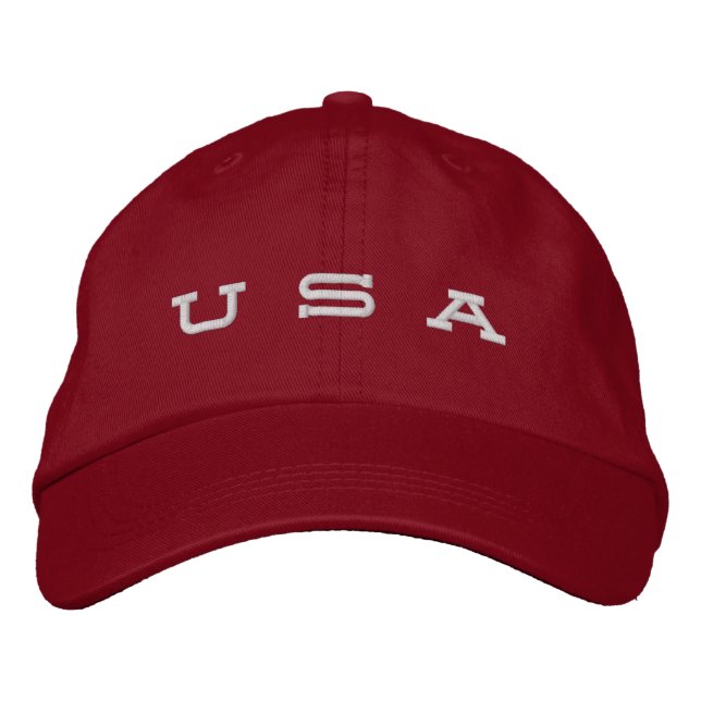 Patriotic USA  Embroidered Baseball Cap (Front)