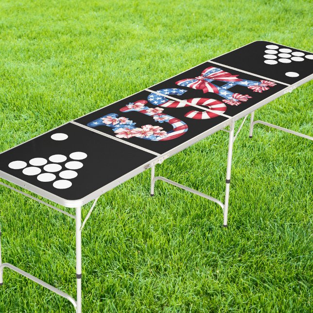 Patriotic USA Flag 4th Of July Beer Pong Table (Patriotic USA Flag 4th Of July Beer Pong Table
)