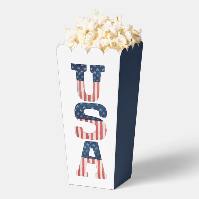 Patriotic USA Flag 4th Of July Favor Boxes (Popped)
