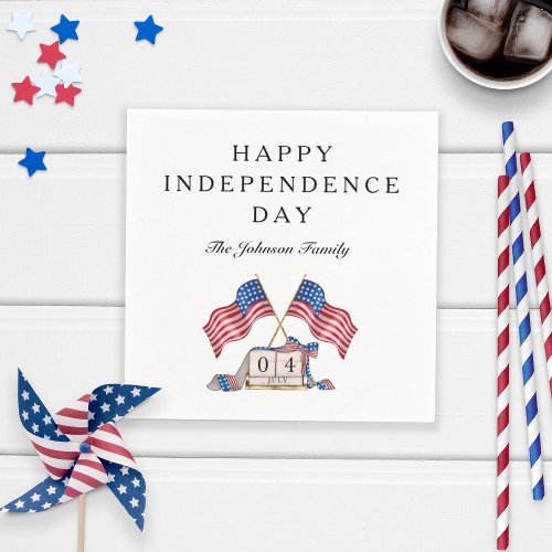 Patriotic USA Flag 4th Of July Napkins