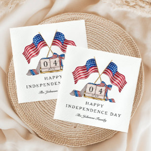 Patriotic USA Flag 4th Of July Napkins