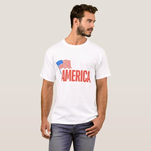 Patriotic USA Flag America T_Shirt