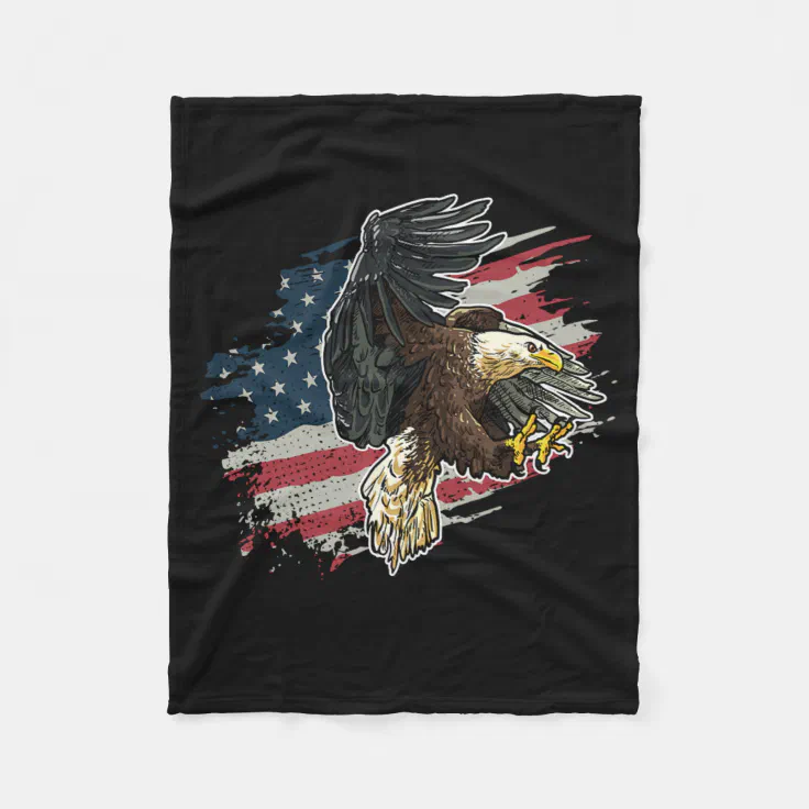 bald eagle fleece blanket