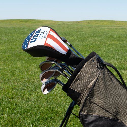 Patriotic USA Flag Custom Dad Team Golf Head Cover