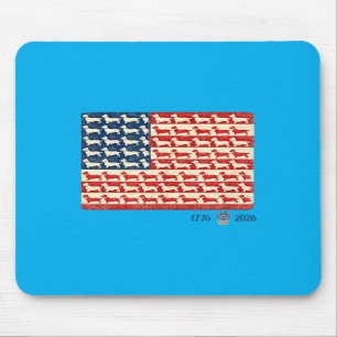 Patriotic Usa Flag Dachshund Weenie Wiener Dog Mouse Pad