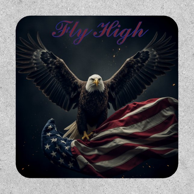Patriotic USA Flag Eagle Patch (Front)