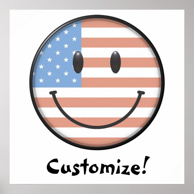 Patriotic USA Flag Face Print (Front)