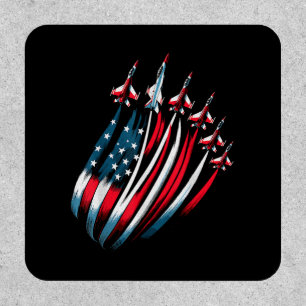 Patriotic USA Flag Fighter Jets Boys 4th of July Patch