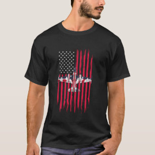 Patriotic USA Flag Fighter Jets Boys Mens 4th Of J T-Shirt