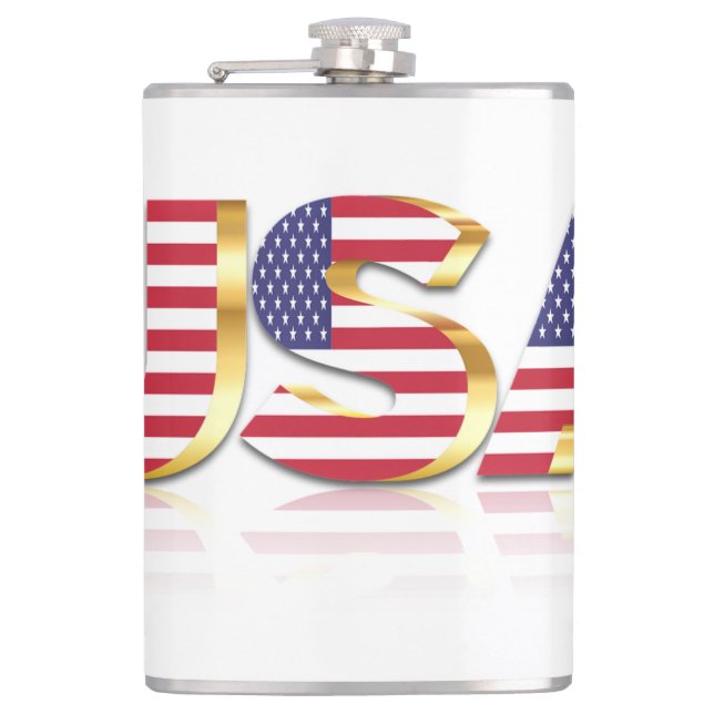 Patriotic USA Flag Flask (Front)