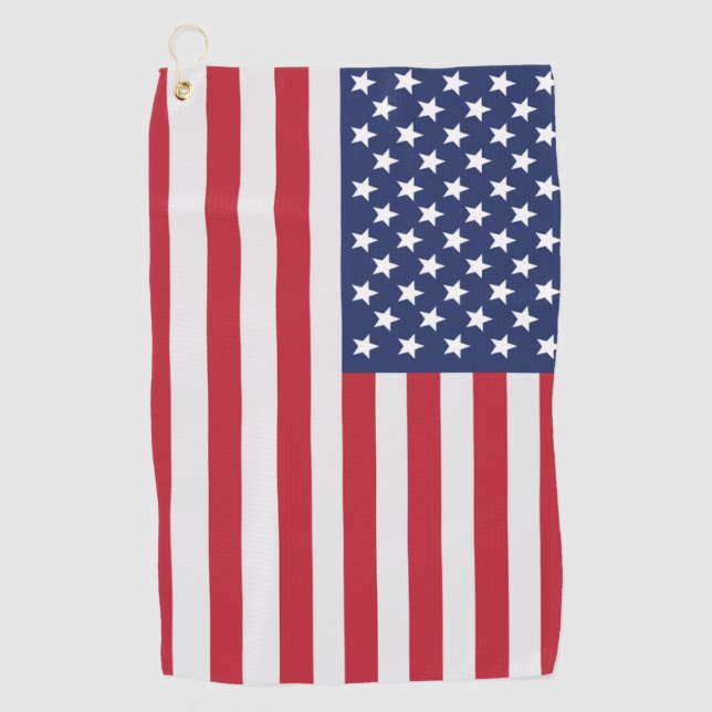 Patriotic USA Flag Golf Towel – American Pride (Front)