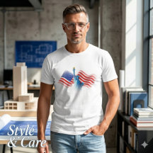Patriotic USA Flag Graphic Tee Bold American Style