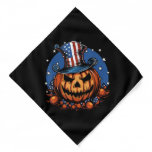Patriotic USA Flag Halloween Pumpkin Bandana
