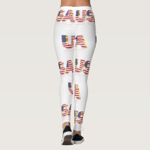 Patriotic USA Flag Leggings