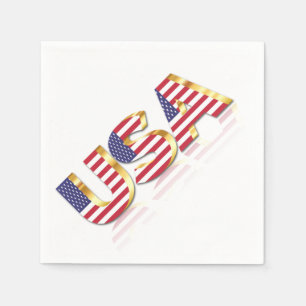 Patriotic USA Flag Napkins