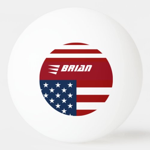 patriotic USA flag personalized Ping Pong Ball