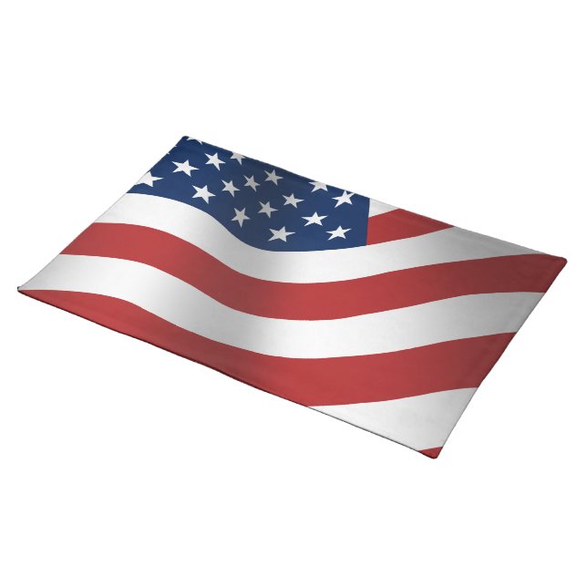 Patriotic USA Flag Placemat (On Table)