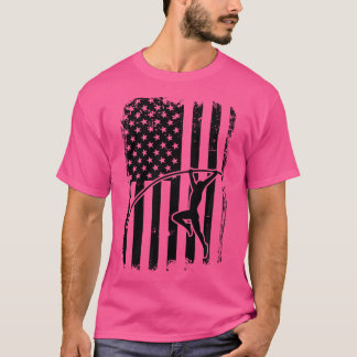 Patriotic Usa Flag Pole Vault Tshirt