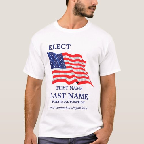 Patriotic USA Flag Political Campaign Custom T_Shirt