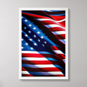 Patriotic USA Flag Poster Print
