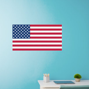 Patriotic USA Flag Red White and Blue Wall Decal