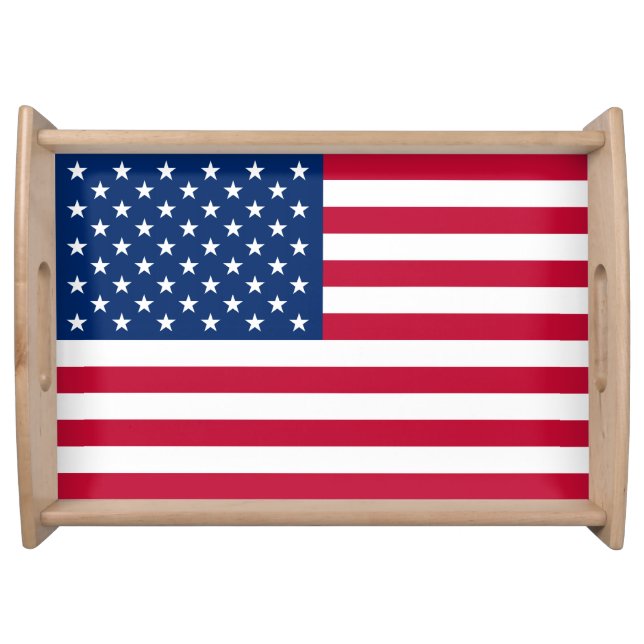 Patriotic USA Flag Serving Tray (Front)