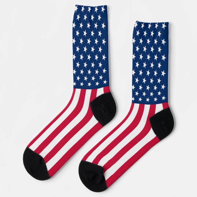 Patriotic USA Flag Socks (Left)