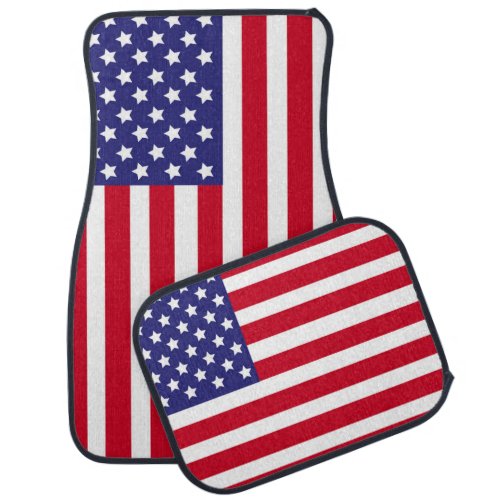 Patriotic USA flag Stars  Stripes American Car Floor Mat