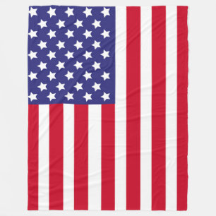 Patriotic USA flag Stars & Stripes American Fleece Blanket