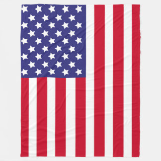 Patriotic USA flag Stars & Stripes American Fleece Blanket