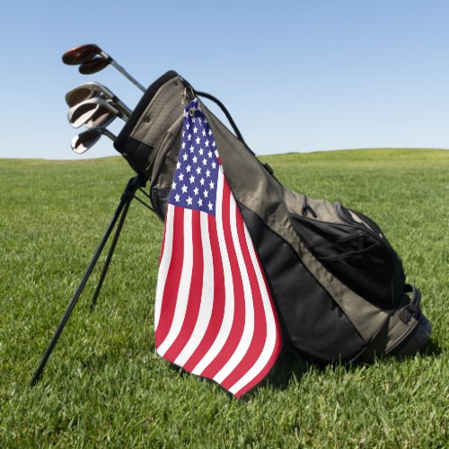 Patriotic USA flag Stars  Stripes American Golf Towel