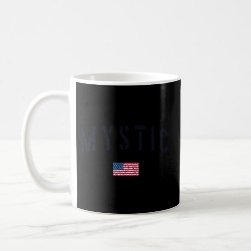 Patriotic Usa Flag Stencil Mystic Ct Coffee Mug