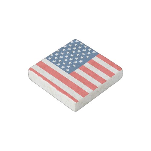 Patriotic USA Flag Stone Magnet