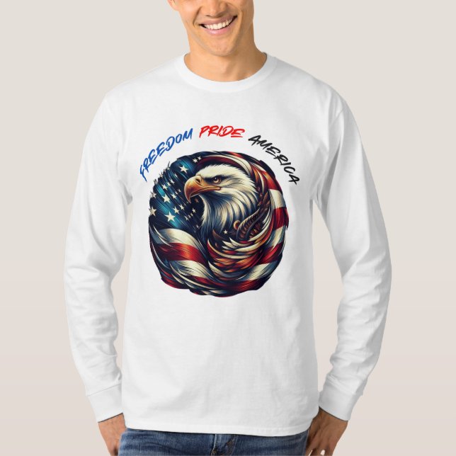 Patriotic USA Flag Tee for Men, Women & Youth, (Front)