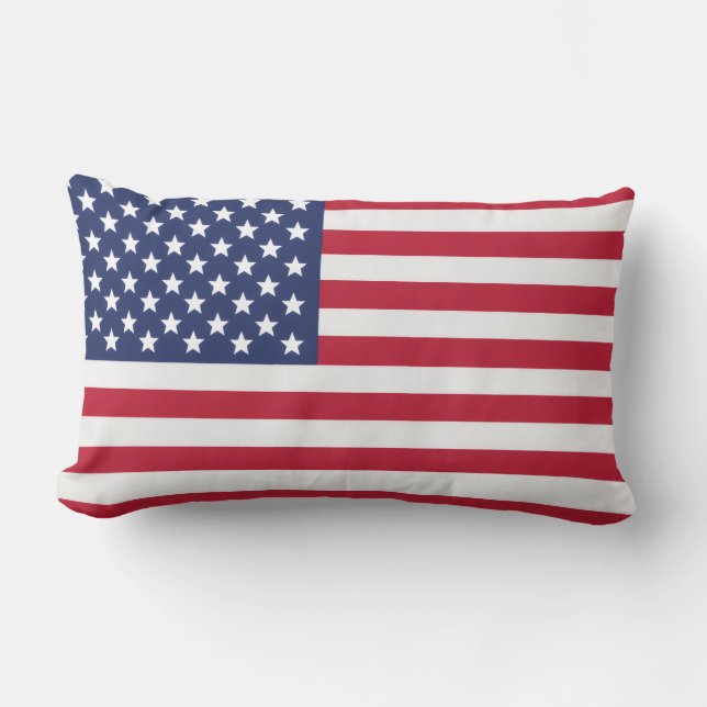 Patriotic USA Flag Throw Pillow – American Pride (Front)