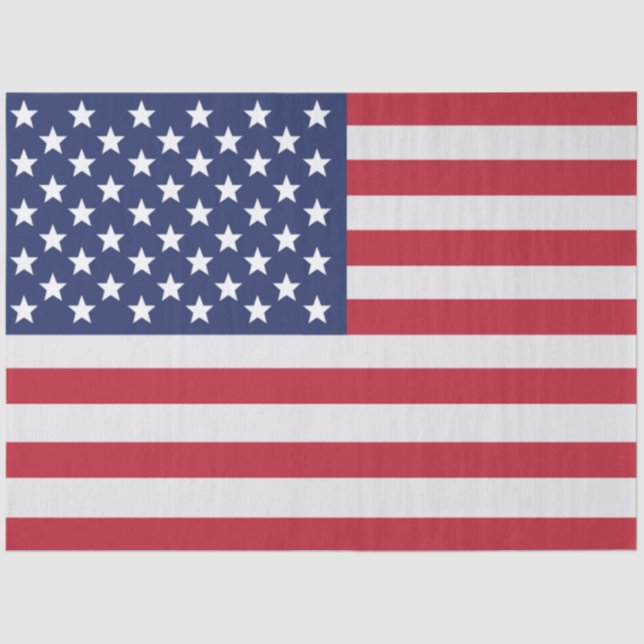 Patriotic USA Flag Tissue Paper – American Pride (Front)