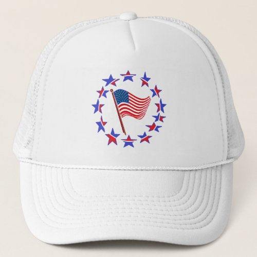 Patriotic USA Flag Trucker Hat