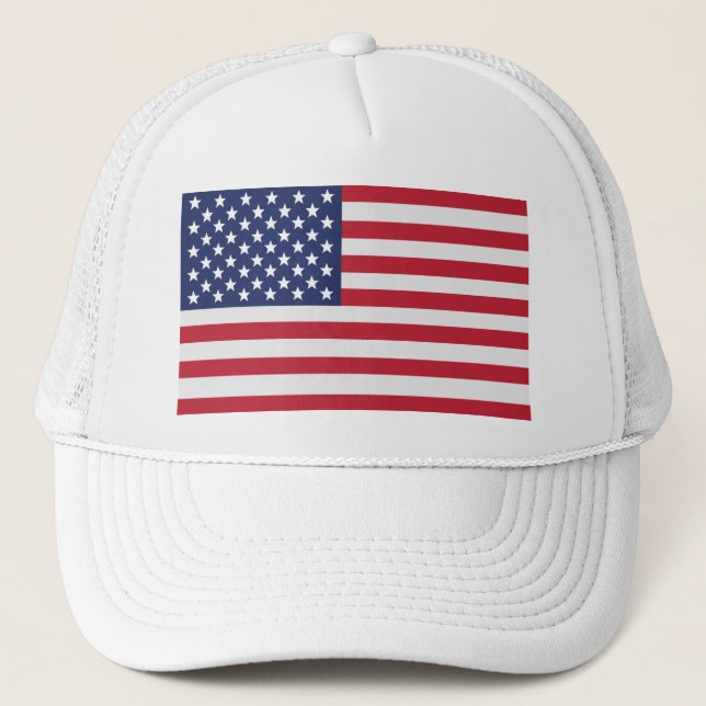 Patriotic USA Flag Trucker Hat – American Pride (Front)