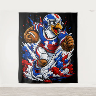 Patriotic USA Football Eagle #1 Football Player Tapestry