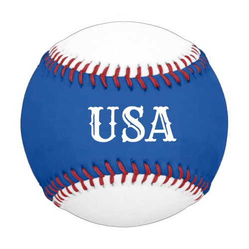 Patriotic USA Fourth of July Blue and White Baseball